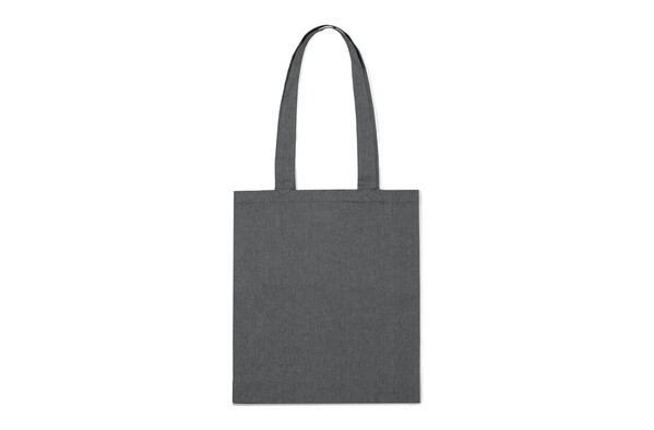 Sac shopping en coton recyclé 38X42X10 cm - Gris