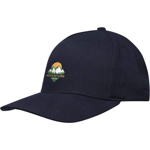 Cappellino in tessuto riciclato Aware™ a 5 pannelli Onyx - Navy