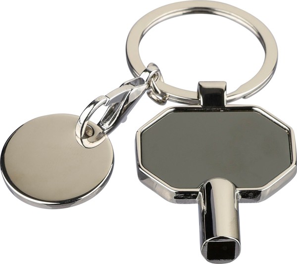 Recycled zinc alloy radiator bleed keychain Mara