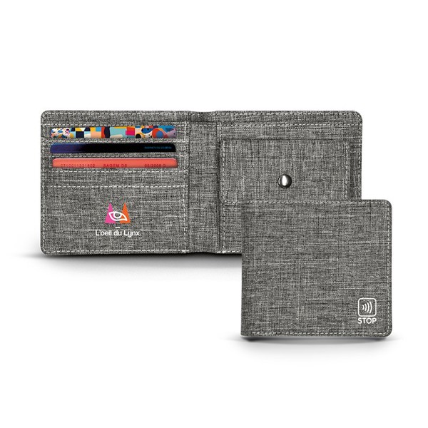 PORTE-MONNAIE PORTE CARTE DE CREDIT AVEC STOP RFID