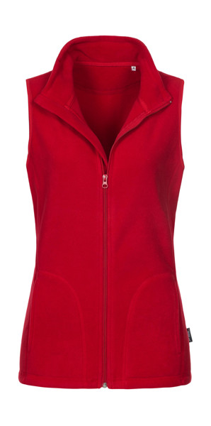 Fleece Vest Women - Scarlet Red / XL