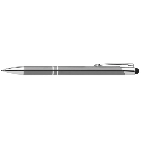 Crosby Shiny Pen w/Top Stylus - Gunmetal / Laser