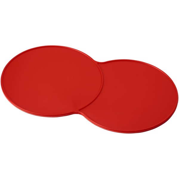 Podkładka podwójna wykonana z tworzywa sztucznego Sidekick - Czerwony