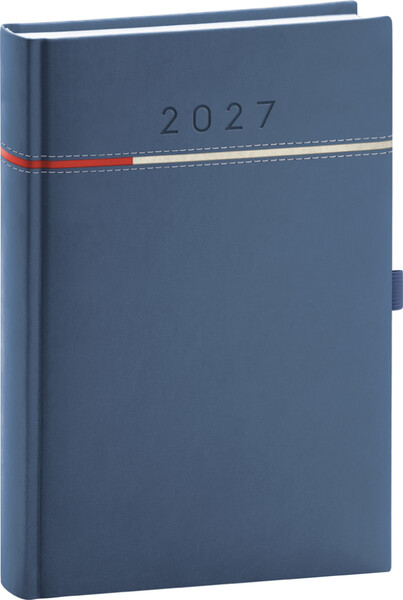 Notique Denní Diář Tomy 2027, Modro-Červený, 15 x 21 cm