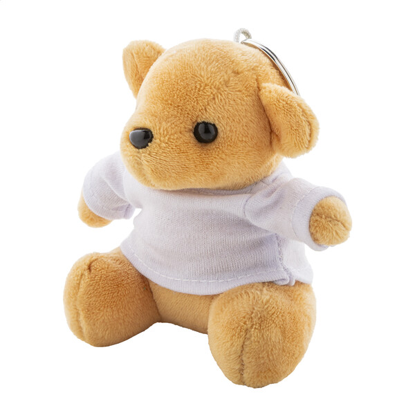 Přívěsek na klíče s plyšovým medvídkem TeddyFob - Bílá
