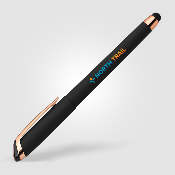 Gazelle Gel Softy Rose Gold w/Stylus - Black / Silkscreen