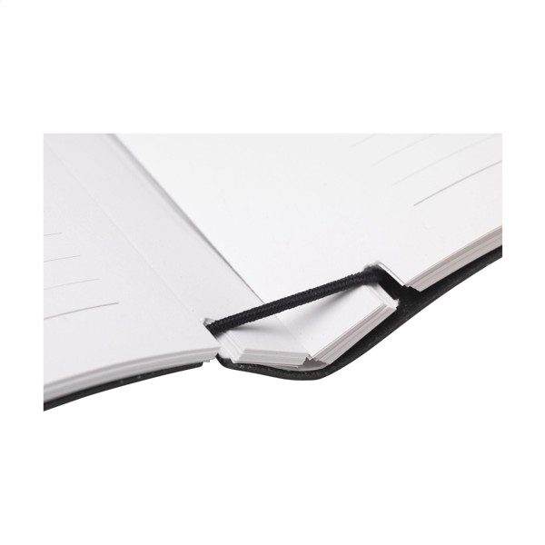 Recycled Leather Refillable Paper Notebook A5 - Black