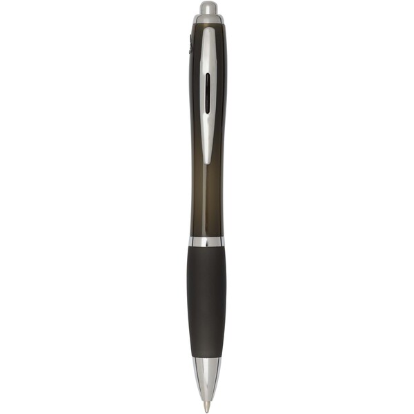 Nash RCS recycled plastic ballpoint pen with coloured barrel and grip (black ink) - Black