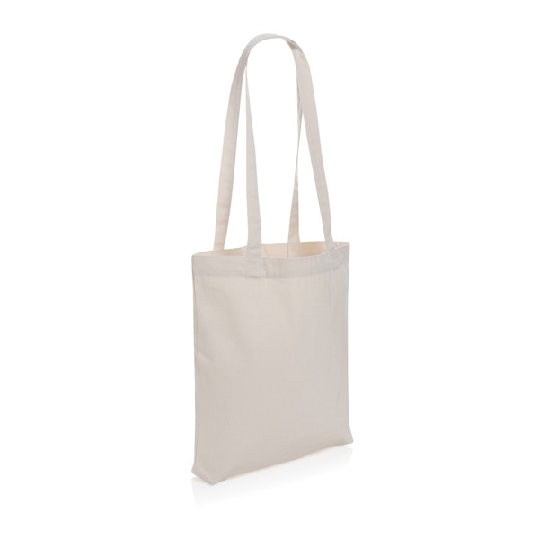 Sac shopping type Tote bag Impact en coton recyclé AWARE™ - Blanc Cassé
