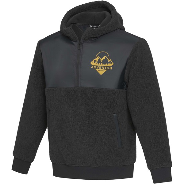 Camisola malha Sherpa unissexo "Evans" - Reciclado - Preto liso / 3XL