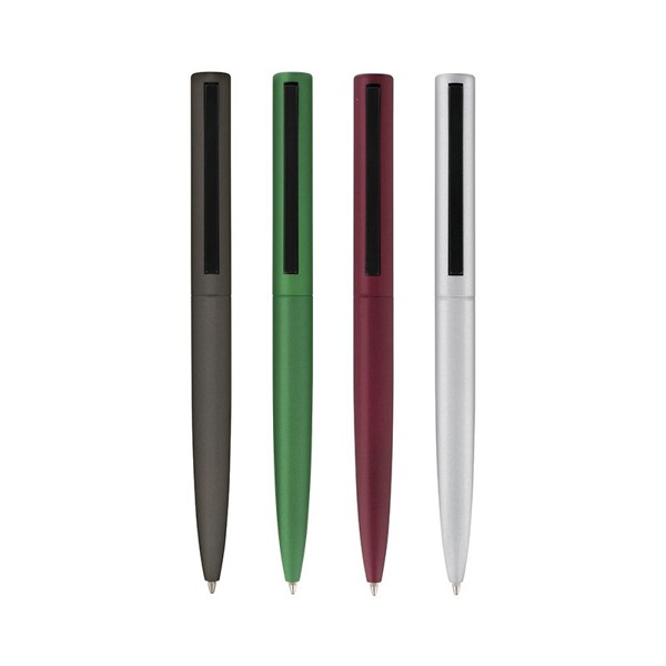 STYLO BILLE ECRITURE BLEUE CORPS ET CLIP METAL - Argent