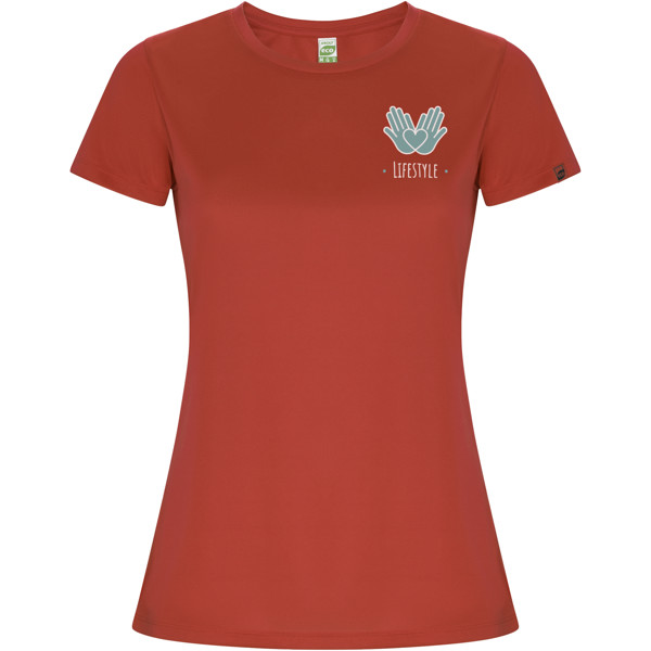 T-shirt sportiva a maniche corte da donna Imola - Rosso / 2XL