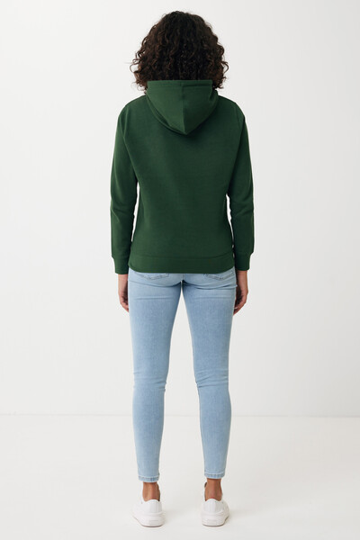 Ľahká mikina s kapucňou IQONIQ Rila z recykl. bavlny - Forest Green / XXL