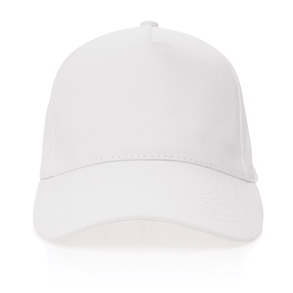 Impact 5panel 280gr Recycled cotton cap with AWARE™ tracer - White