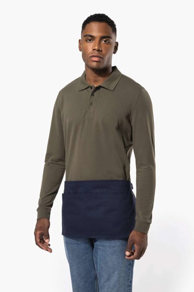 Cotton Short Apron - White