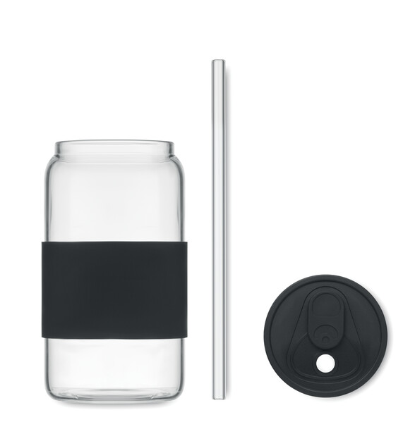 Borosilikátové sklo 550 ml s br Borosip - Čierna
