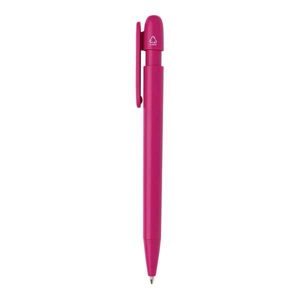 Stylo couleur uni en ABS recyclé et certifié GRS Devin - Rose