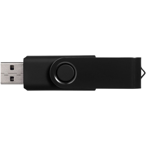 Clé USB rotative métallisée - Noir / 64GB