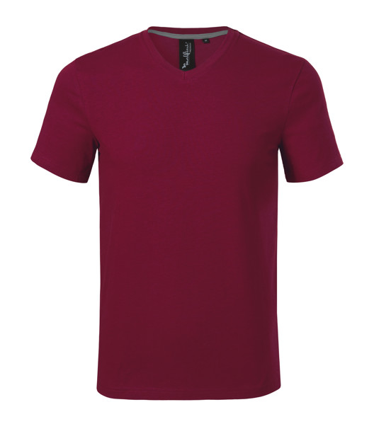 Tričko Pánské Malfini Premium® Action V-Neck - Garnet / XL