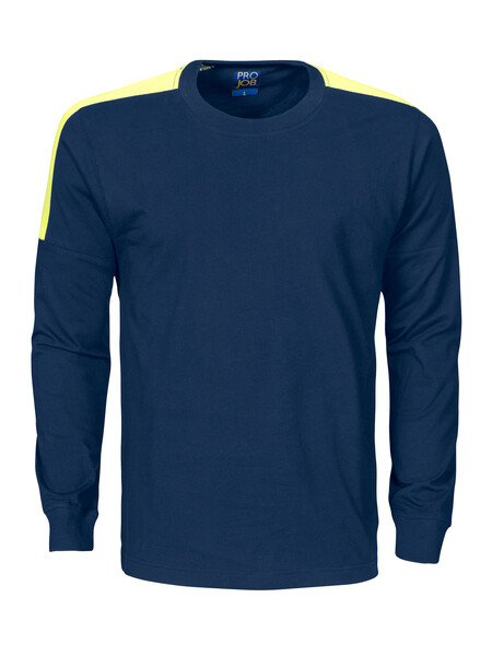 2020 T-shirt LS navy/HVyellow L