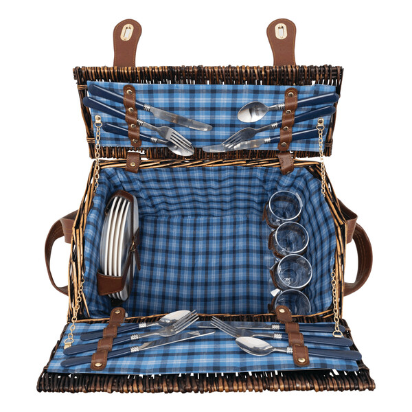Willow picnic basket for 4 persons SUMMERTIME