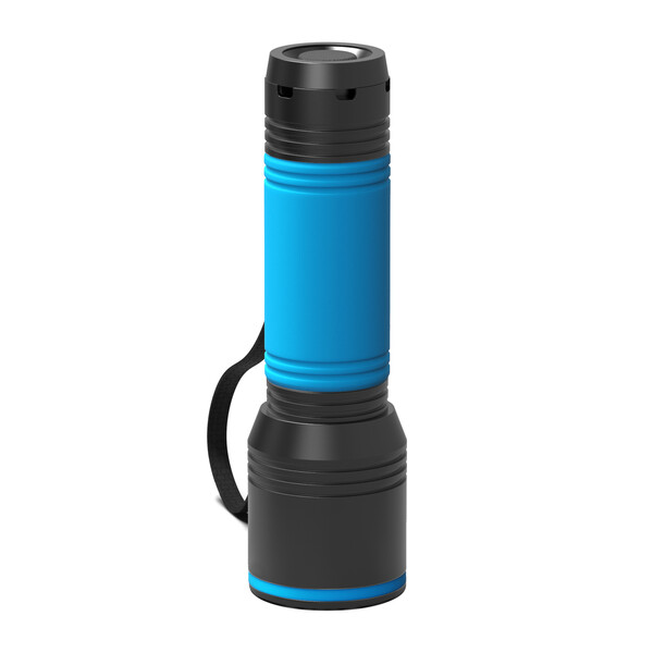 myFLASH 700 - Lampe de poche: noir, Anneau: cyan, Manchon: cyan