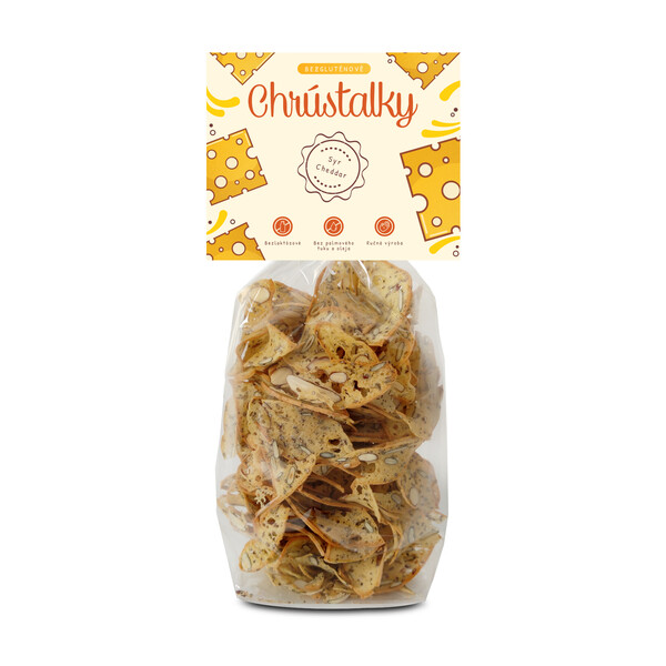 SYR CHEDDAR- bezlepkové chrústalky
