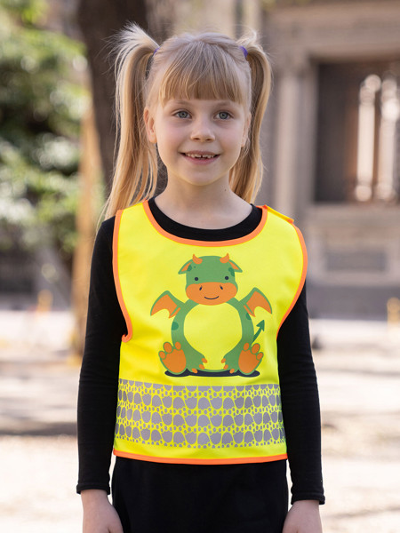 Children's Safety Vest Funtastic Wildlife - Yellow / XXS
