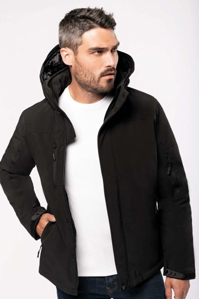 Men's Hooded Softshell Lined Parka - Titanium / XL