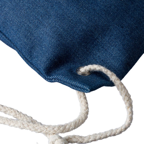 Gerecycled denim trekkoordrugtas Dex
