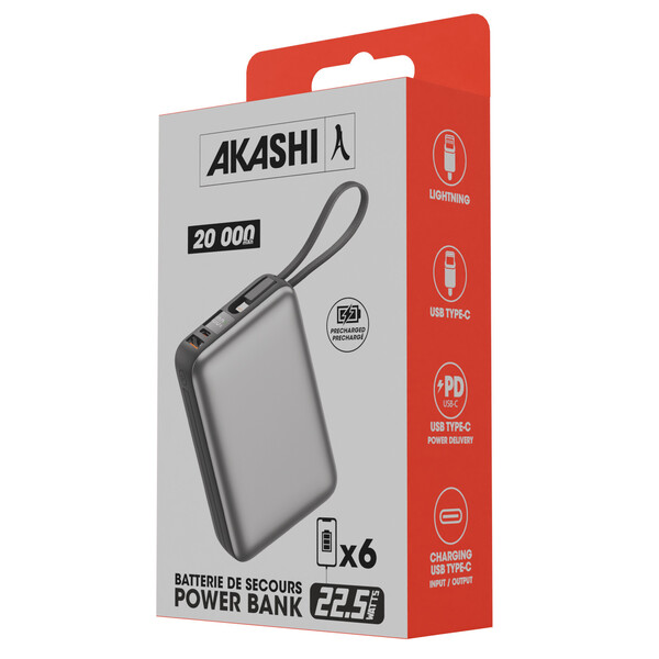KURO - BATTERIE DE SECOURS CABLEE 22,5W - 20000mAh