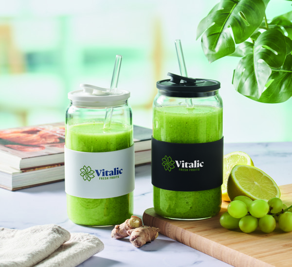 Kozarec Borosip 550 ml, borosilikatno steklo - Bela