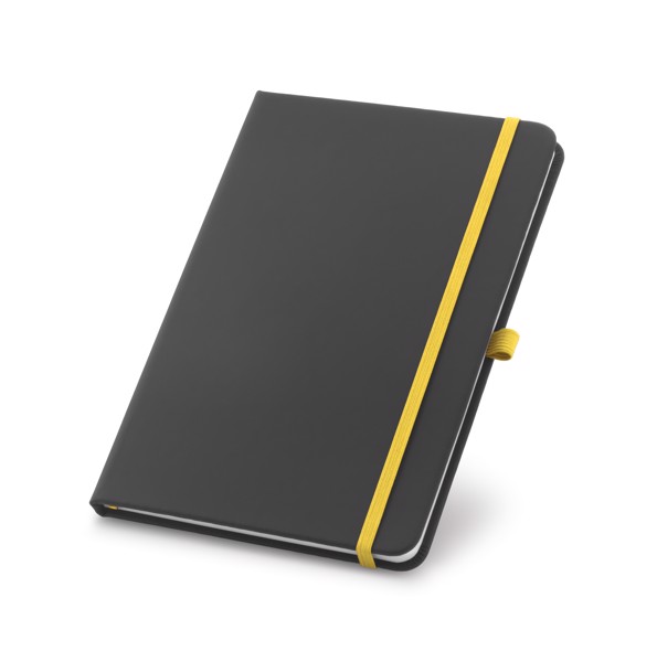 CORBIN. A5 notebook in PU with lined sheets - Yellow