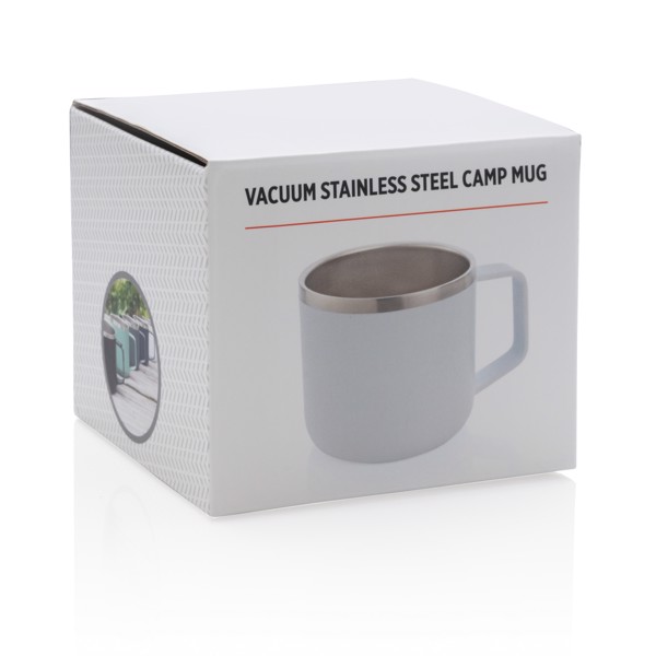 Stainless steel camp mug - White