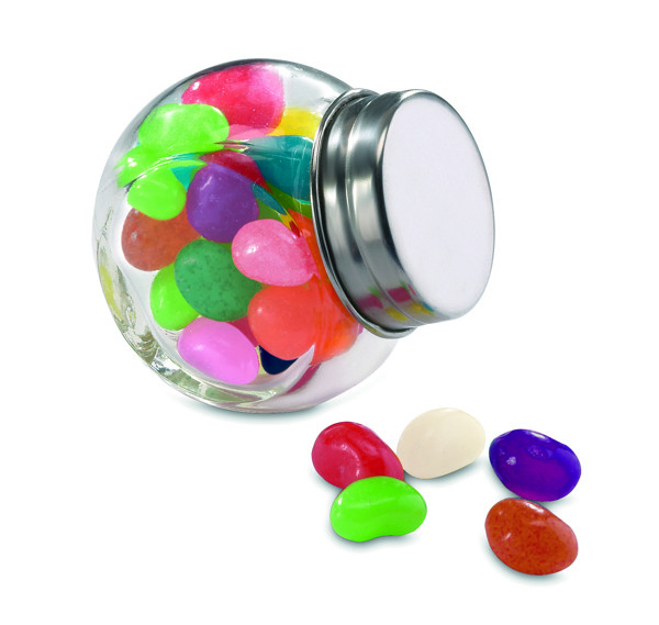 Glass jar with jelly beans     KC7103 Beandy