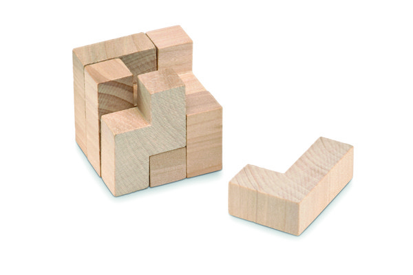 Wooden puzzle in cotton pouch Trikesnats