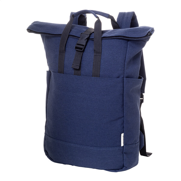 Sac à dos en toile recyclée Rebyss Roll - Bleu Foncé