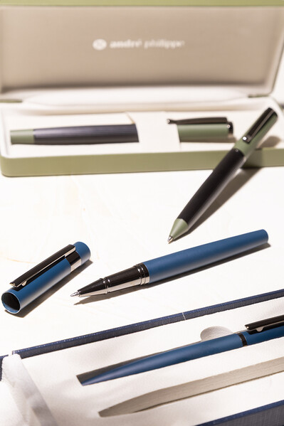 Parure de stylos Atelier - Bleu