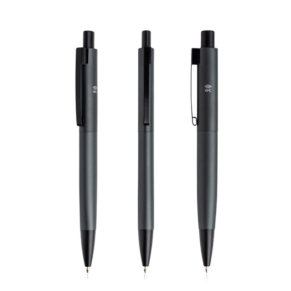 Stylo À Bille Avec Connexion Nfc, En Aluminium - Anthracite