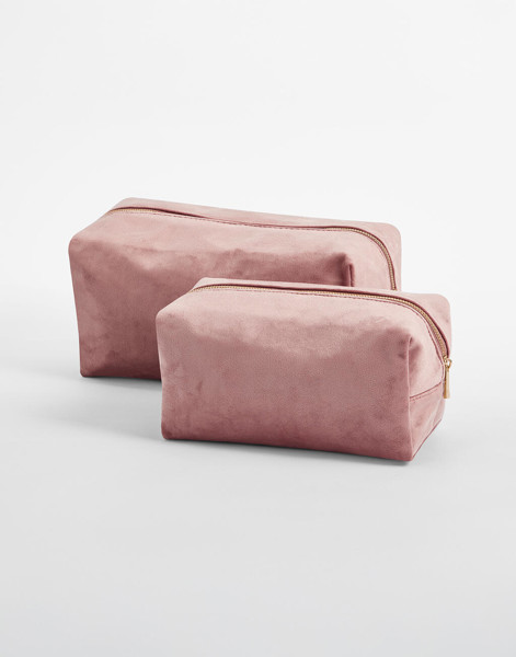 Velvet Toiletry / Accessory Case - Rose Quartz / M