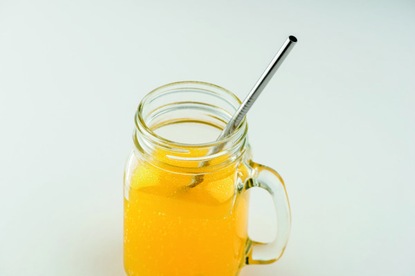 SS straw and brush in pouch Cold Straw