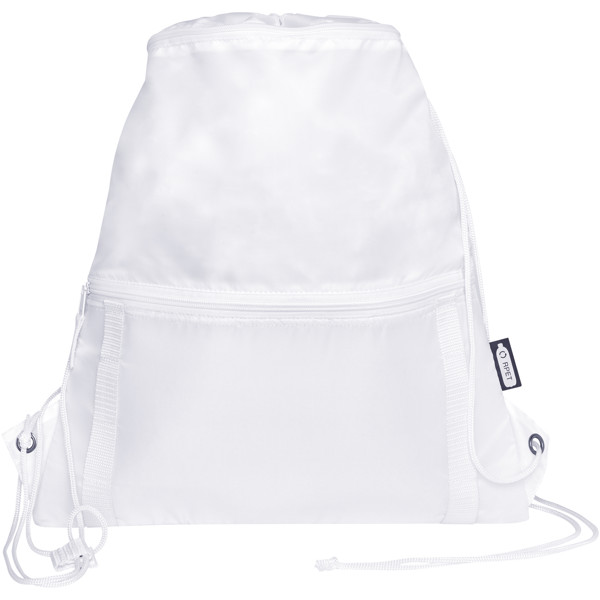 Sac isotherme 9 L recyclé avec cordon de serrage Adventure - Blanc