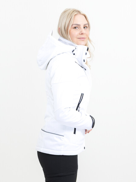 Printer Skeleton Ladies Softshell Jacket White XS