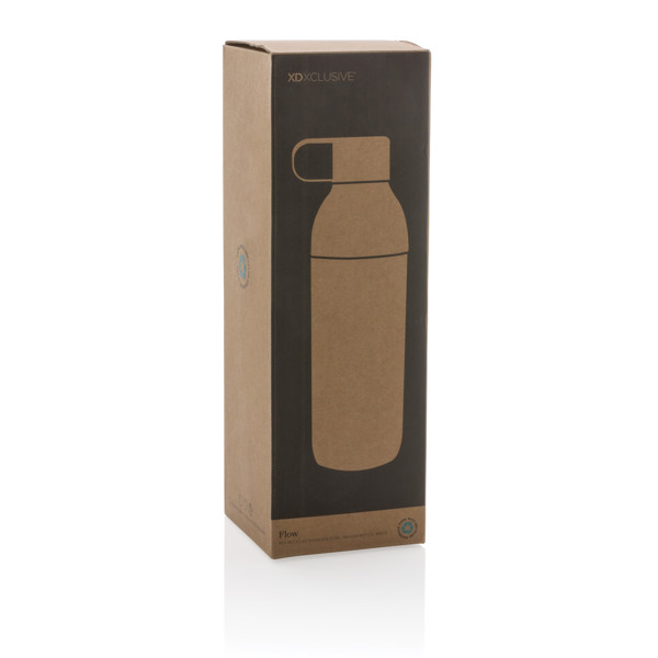 Bouteille iso 540ml en acier inoxydable recyclée Flow RCS - Bleu