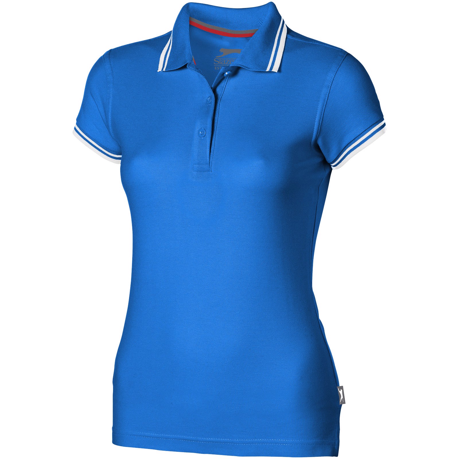 Deuce short sleeve women's polo with tipping - Sky Blue / L
