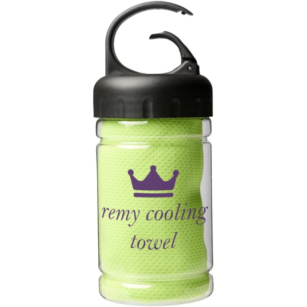Asciugamano rinfrescante in contenitore PET Remy - Lime