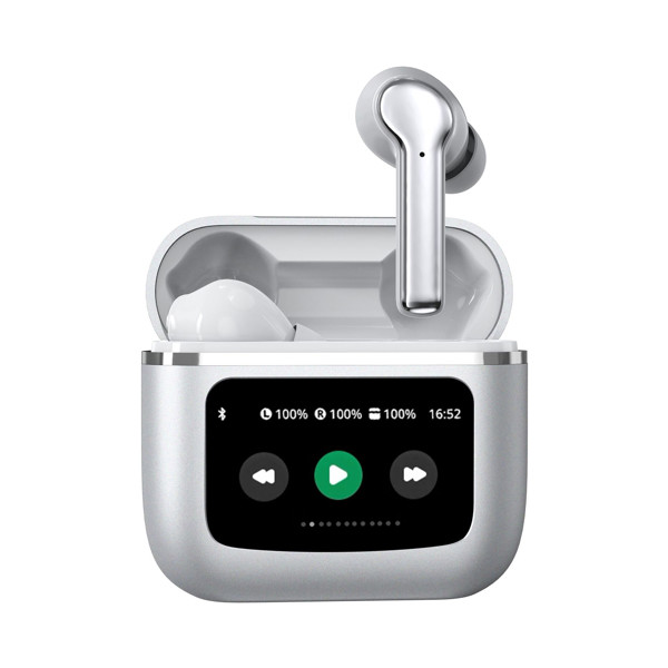 Wireless headphones with touch screen - WHITE
