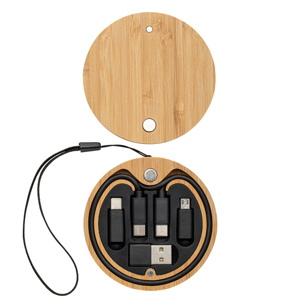 Câble de charge 6 in 1 CONVERTICS BAMBOO - marron