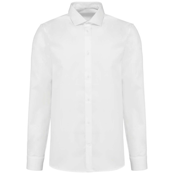 Men's Long-Sleeved Twill Shirt - White / L