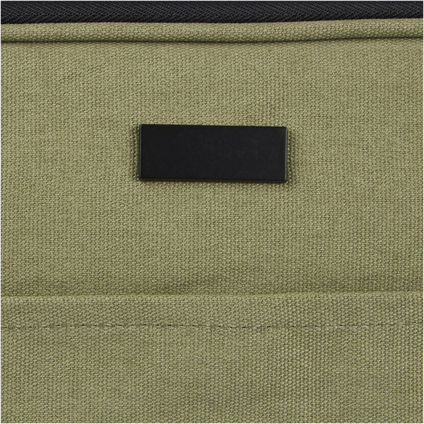 Housse pour ordinateur portable Joey de 2 L en toile recyclée GRS 14 pouces - Olive